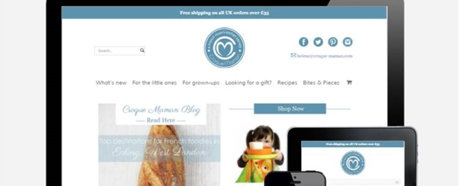 Launch picture - new website Croque-Maman with boutique